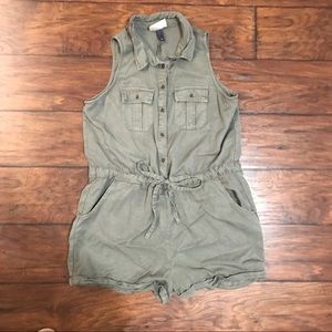 Forest Green Tank Romper